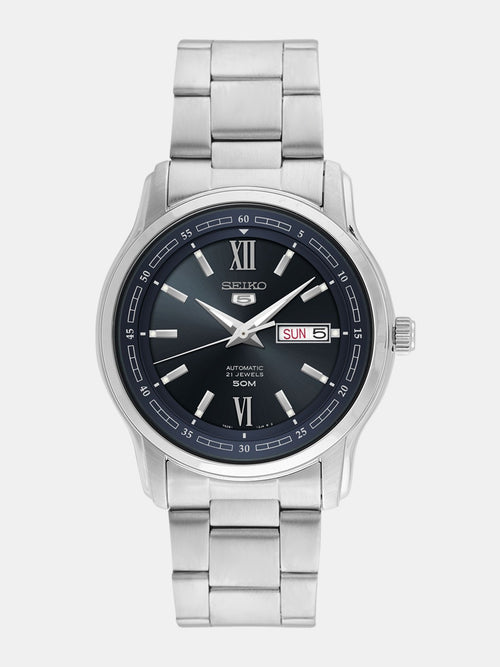 Seiko Men's Automatic Navy Blue Dial Stainless Steel Dress Watch SNKP17K1