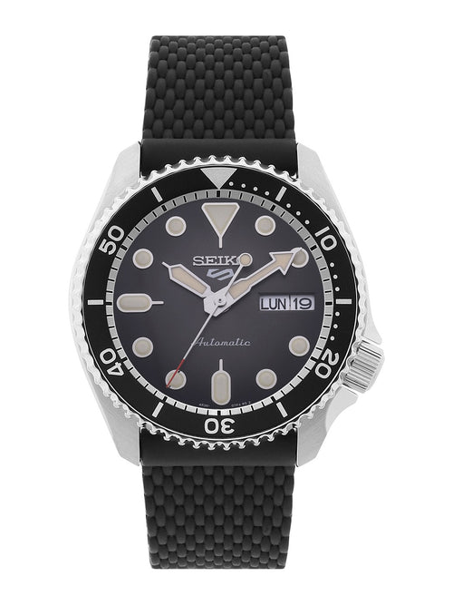 SEIKO Men's Embellished Dial Black Bracelet Automatic Watch - Water Resistant