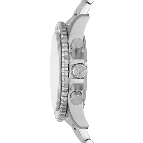 Luxury Emporio Armani Men's Green Dial Analog Stainless Steel Quartz Watch