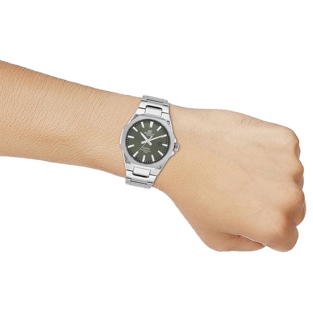 Casio Edifice EFR-S108D-3AVUDF Slim Men's Watch Green Dial Sapphire Crystal