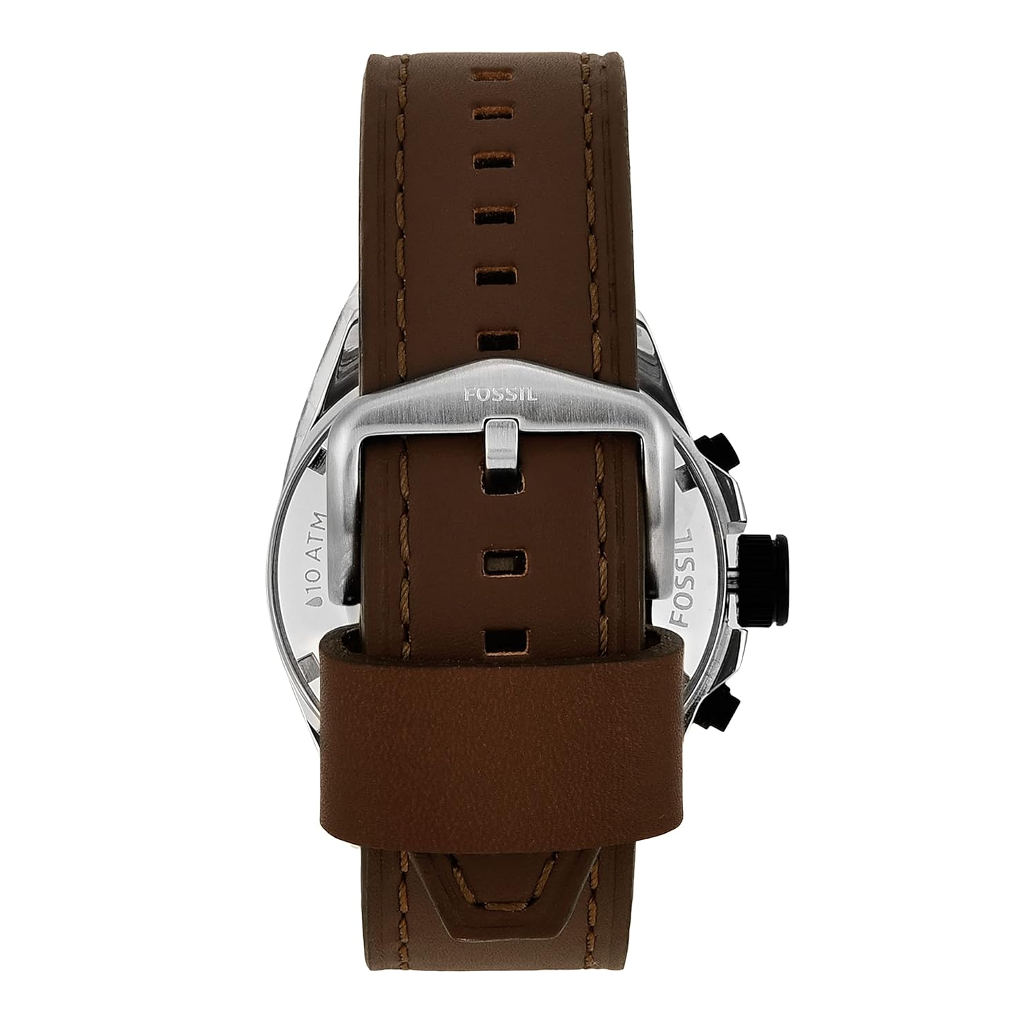 Fossil Decker Chronograph White Dial Brown Leather Men's Watch CH2882