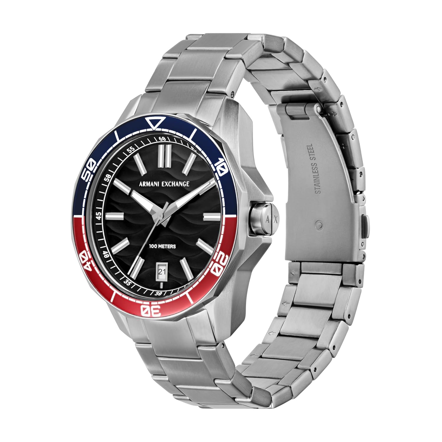 Armani Exchange Men's AX1955 Black Dial Stainless Steel Analog Watch
