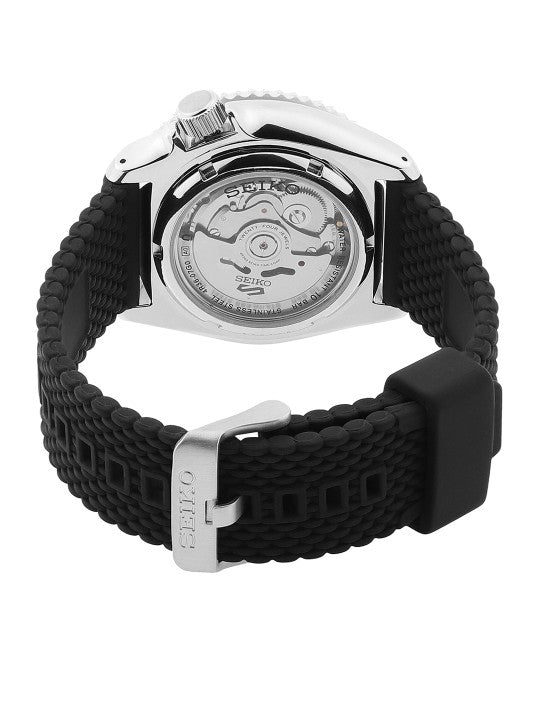 SEIKO Men's Embellished Dial Black Bracelet Automatic Watch - Water Resistant
