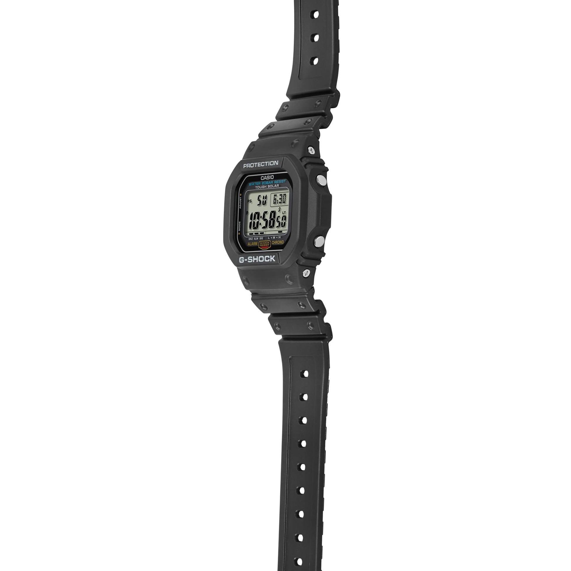 Durable Solar Black G-Shock Watch, Shock Resistant, 200M Water Resistant, Digital Display