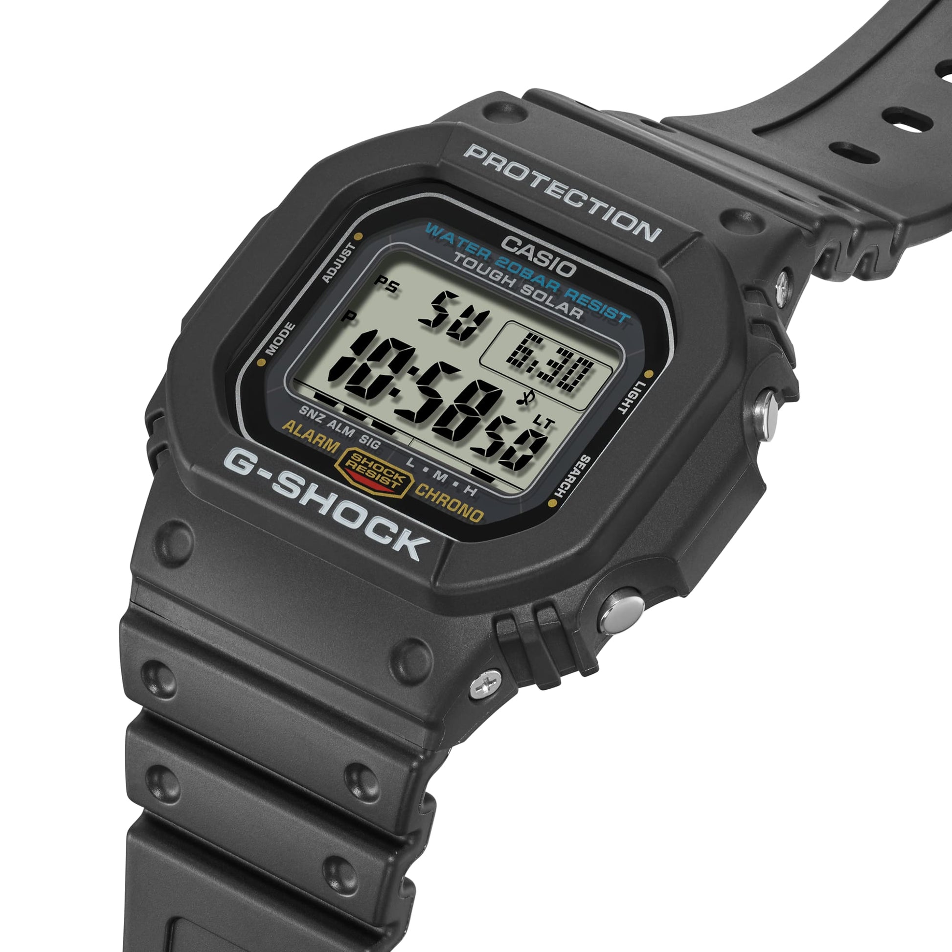 Durable Solar Black G-Shock Watch, Shock Resistant, 200M Water Resistant, Digital Display