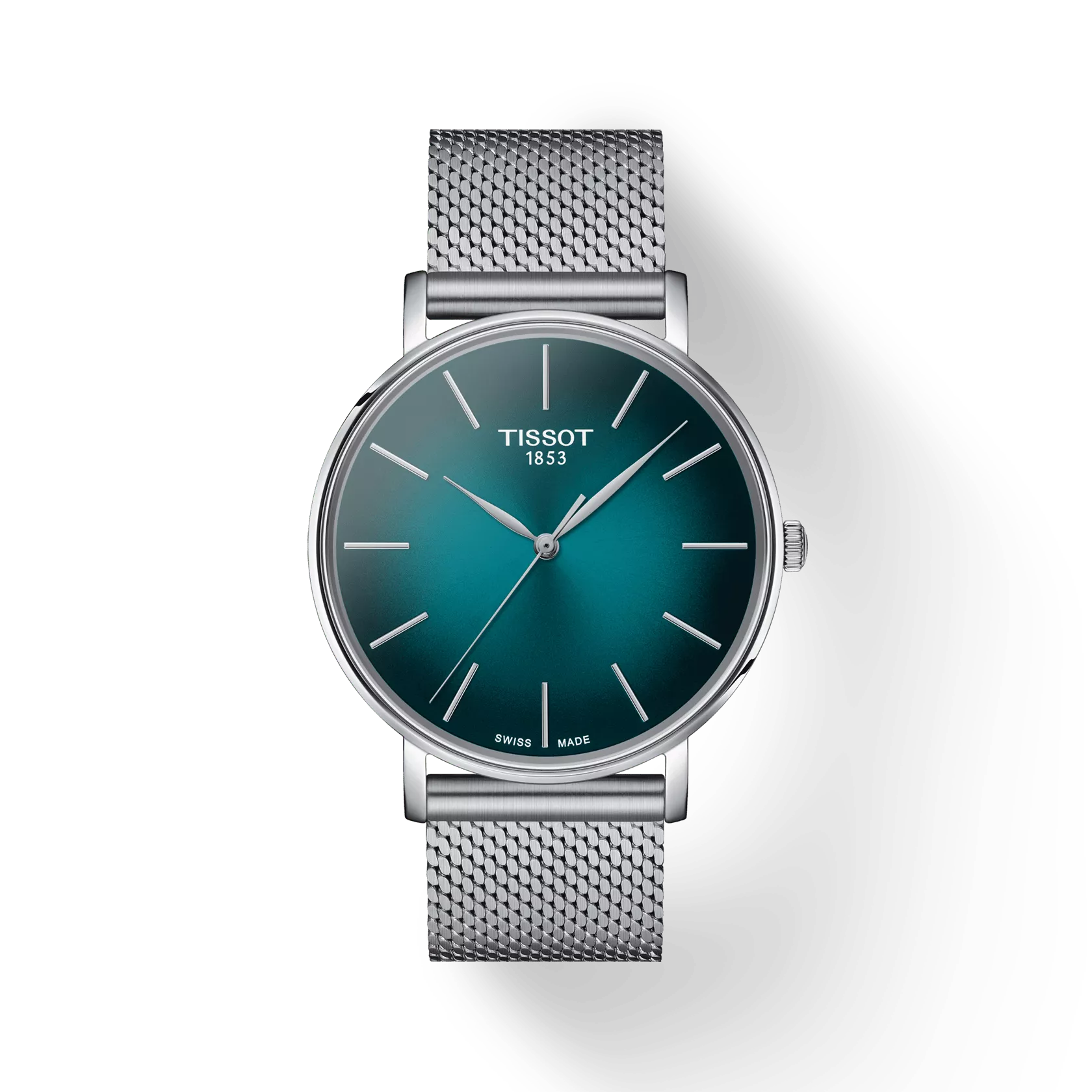 Tissot Everytime 40mm Green Dial Stainless Steel Quartz Watch for Men