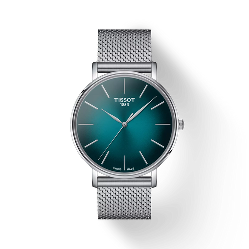 Tissot Everytime 40mm Green Dial Stainless Steel Quartz Watch for Men