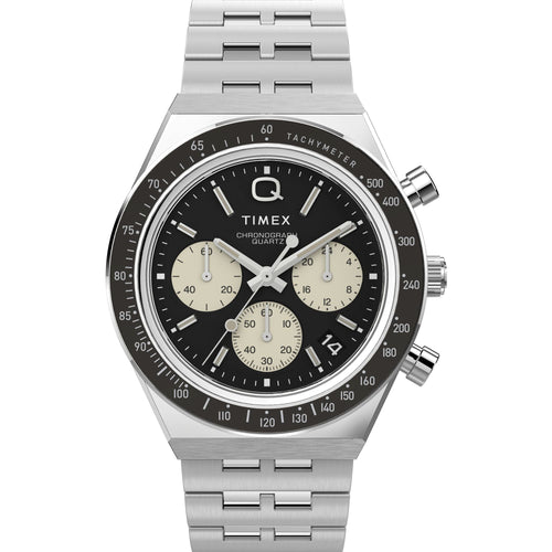 Q Timex Men's Black Analog Watch – Classic, Durable, Stylish Timepiece