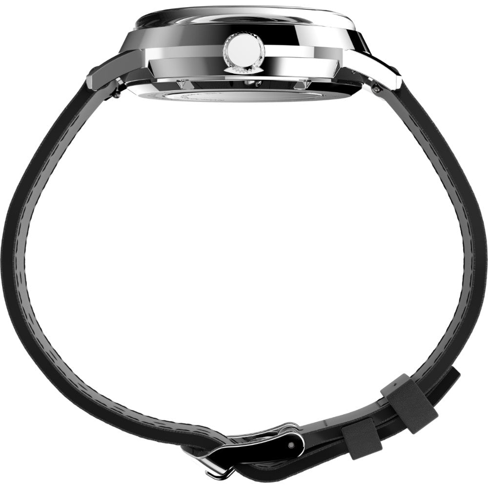 Timex Marlin Automatic 40mm Watch: Green Dial, Black Leather Strap, Self-Winding