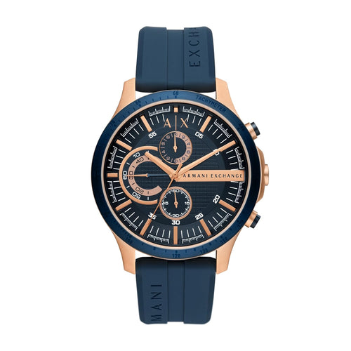 Armani Exchange Silicone Hampton Analog Blue Dial
