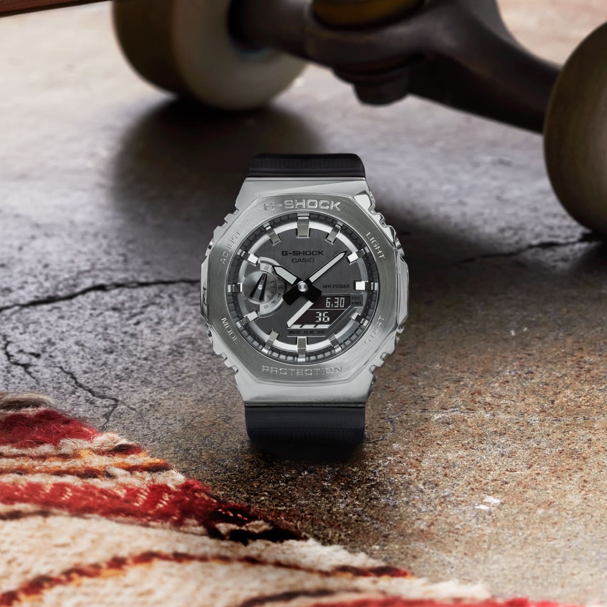 Tough Metal-Clad G-SHOCK Octagonal Watch: Analog-Digital, Shock-Resistant, 200M Water