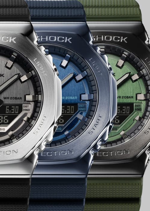 G-SHOCK GM-2100 Series Metal-Clad Octagonal Analog-Digital Shock-Resistant Watch