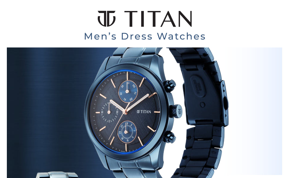 Titan Neo Splash Men's Multifunction Quartz Watch - Midnight Blue Steel