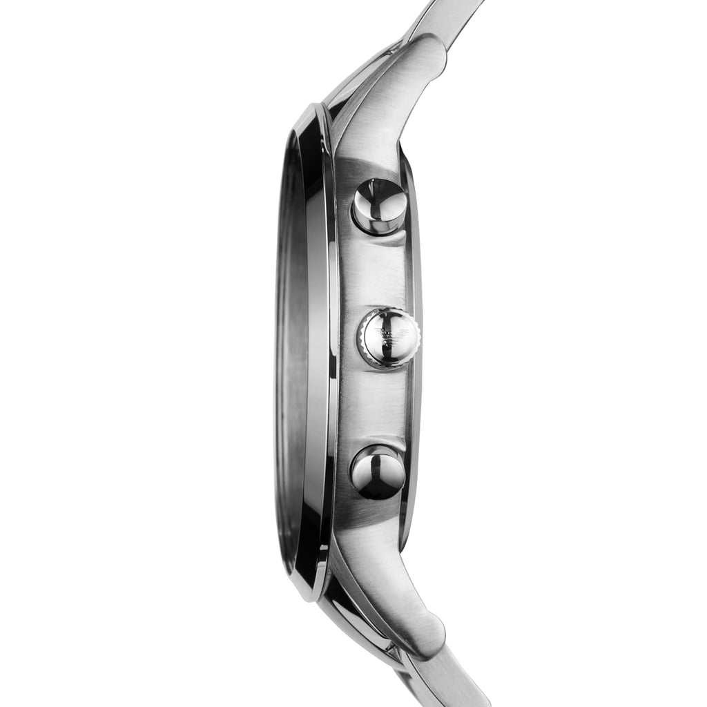 Emporio Armani Renato Men's Analog Watch, Blue Dial, Stainless Steel Band