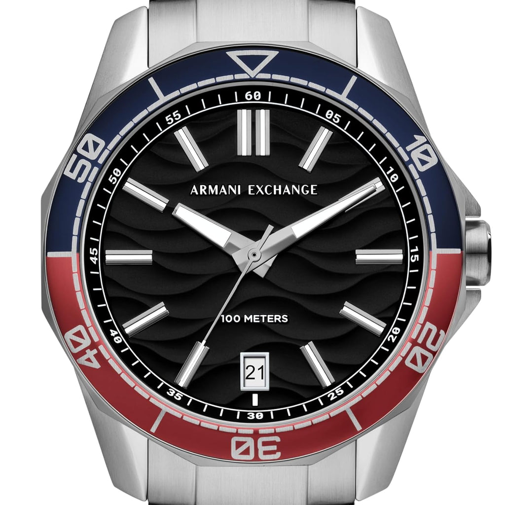 Armani Exchange Men's AX1955 Black Dial Stainless Steel Analog Watch