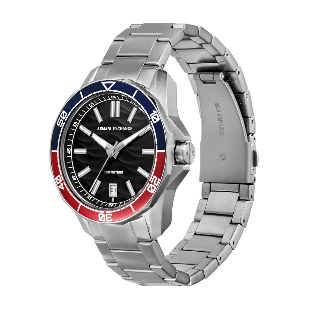 Armani Exchange Men's AX1955 Black Dial Stainless Steel Analog Watch