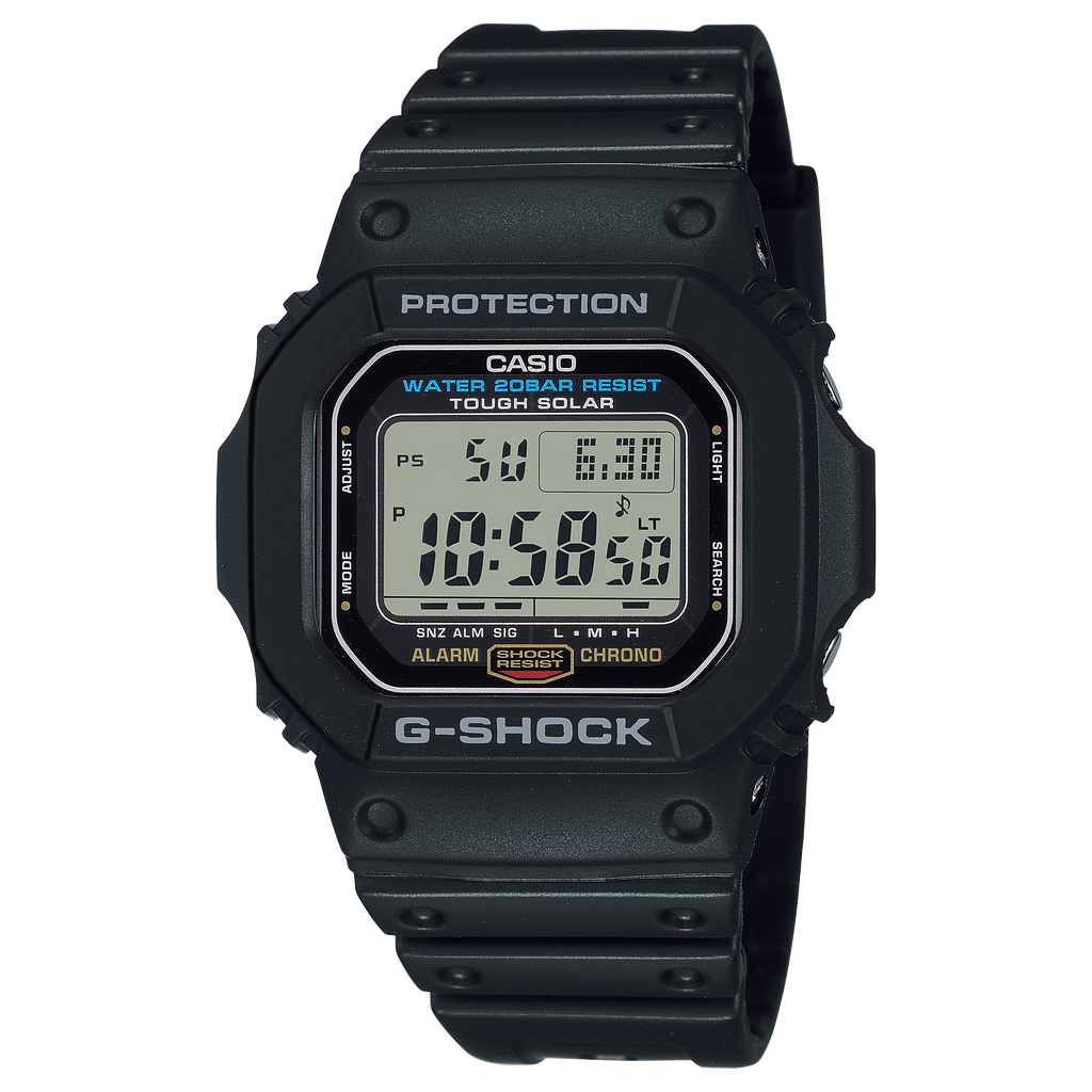 Durable Solar Black G-Shock Watch, Shock Resistant, 200M Water Resistant, Digital Display