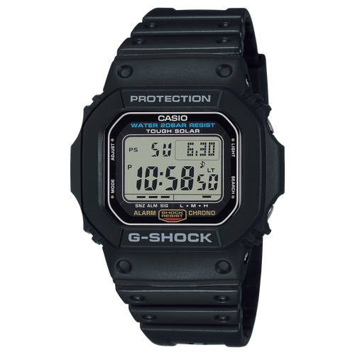 Durable Solar Black G-Shock Watch, Shock Resistant, 200M Water Resistant, Digital Display