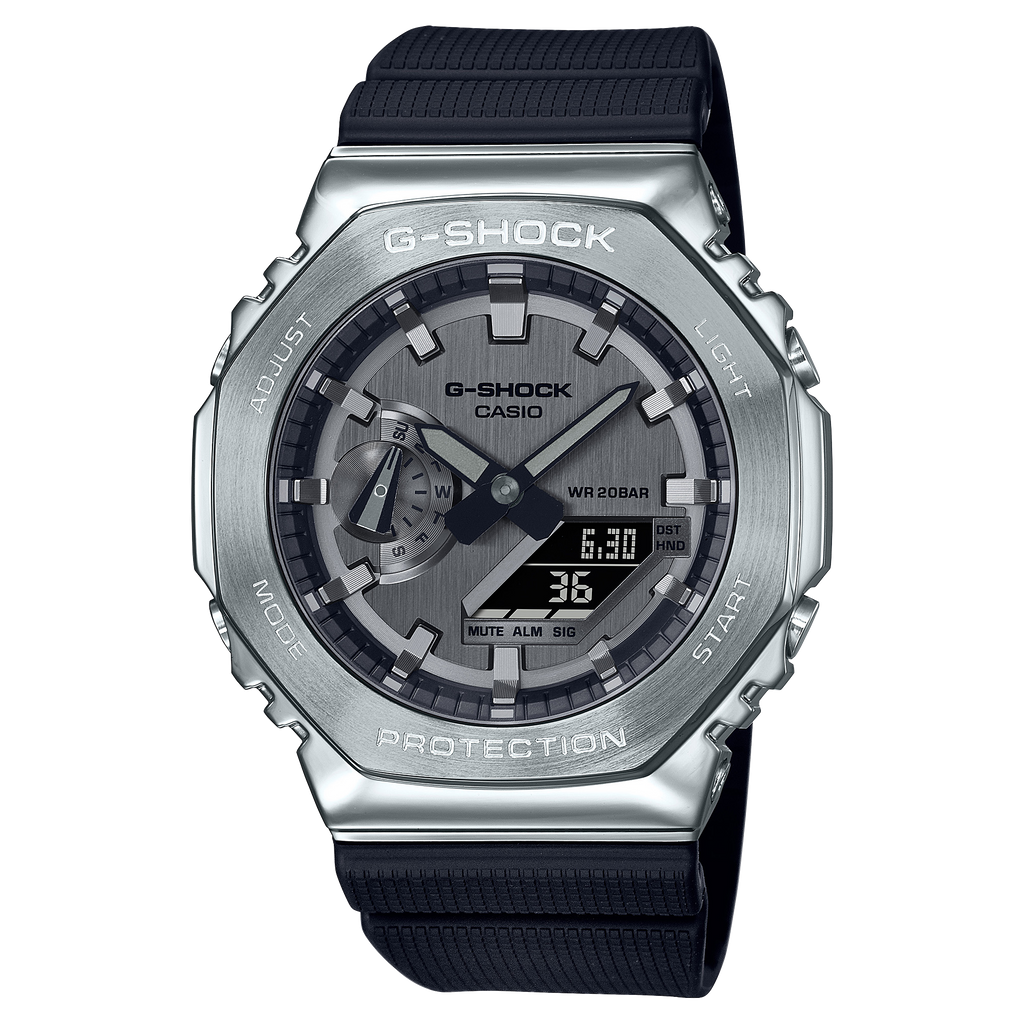 Tough Metal-Clad G-SHOCK Octagonal Watch: Analog-Digital, Shock-Resistant, 200M Water