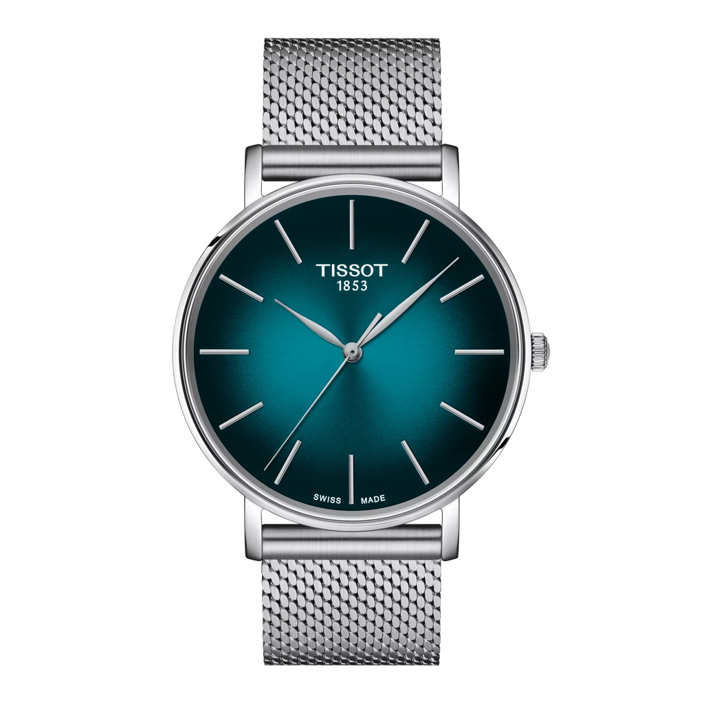Tissot Everytime 40mm Green Dial Stainless Steel Quartz Watch for Men