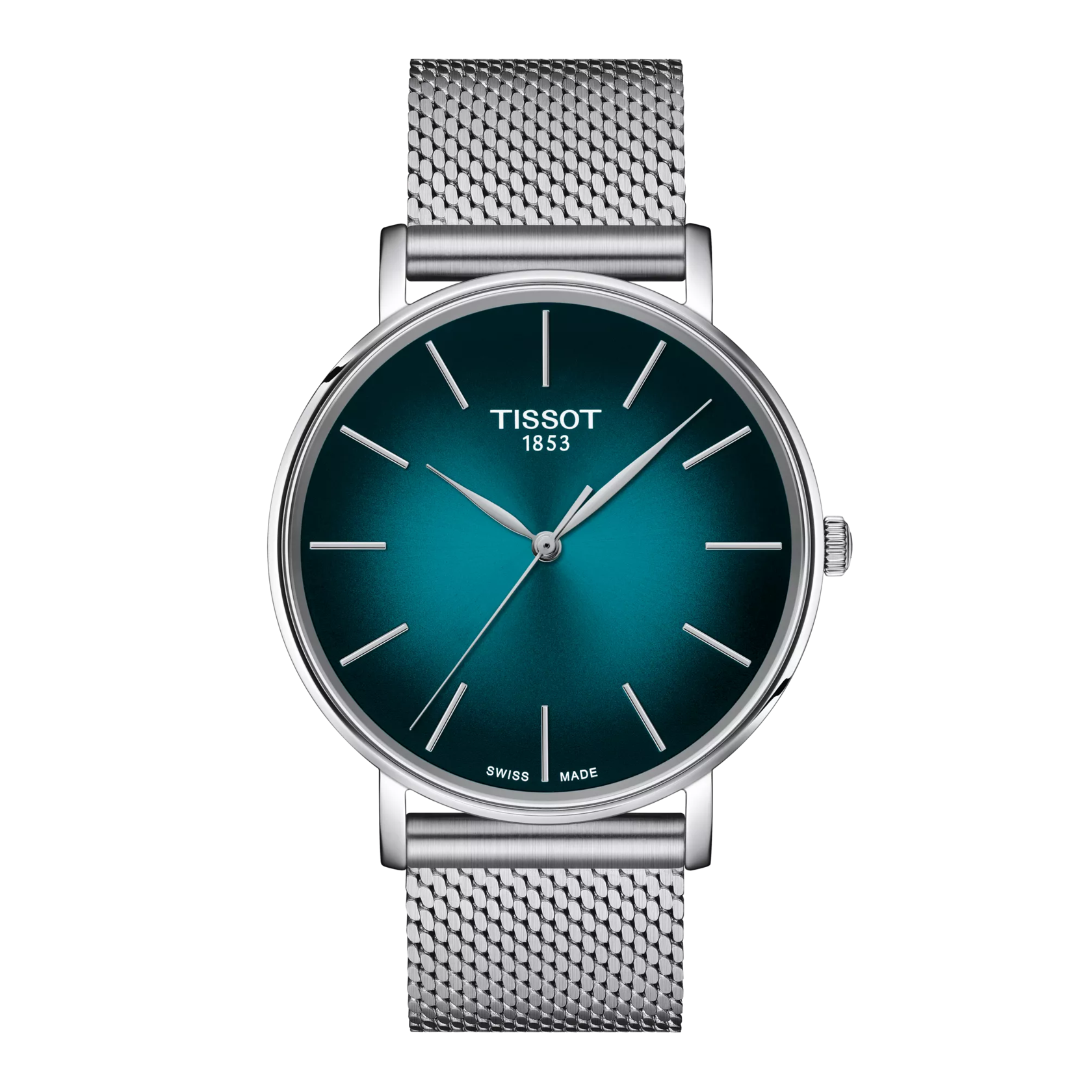 Tissot Everytime 40mm Green Dial Stainless Steel Quartz Watch for Men