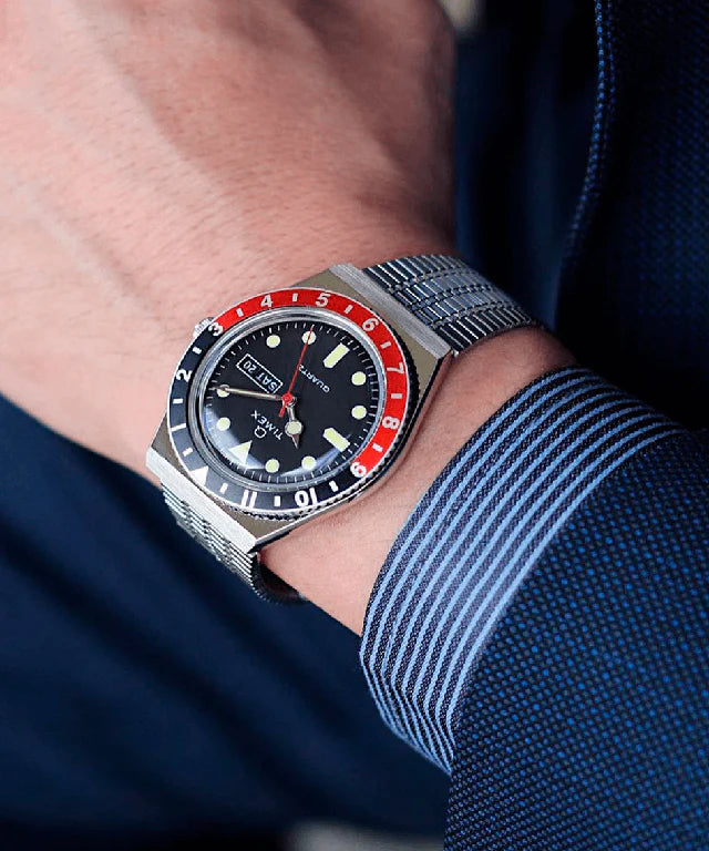 Q Timex Reissue 38mm Men's Quartz Diver-Inspired Stainless Steel Bracelet Watch