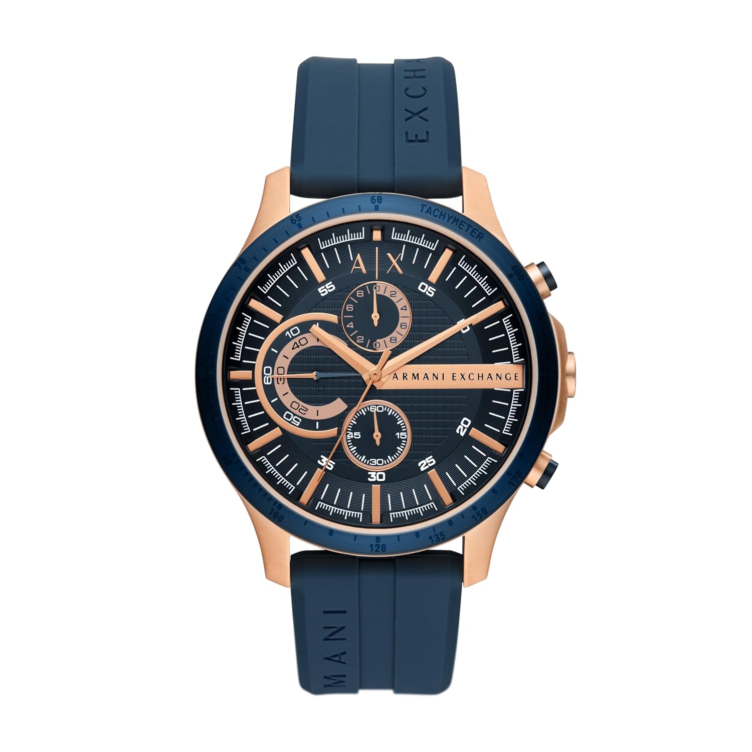 Armani Exchange Silicone Hampton Analog Blue Dial