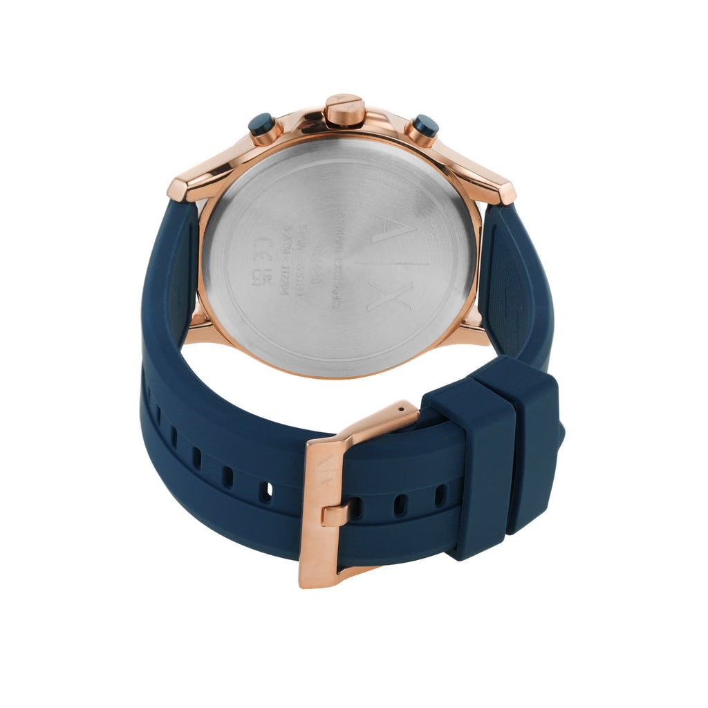Armani Exchange Silicone Hampton Analog Blue Dial