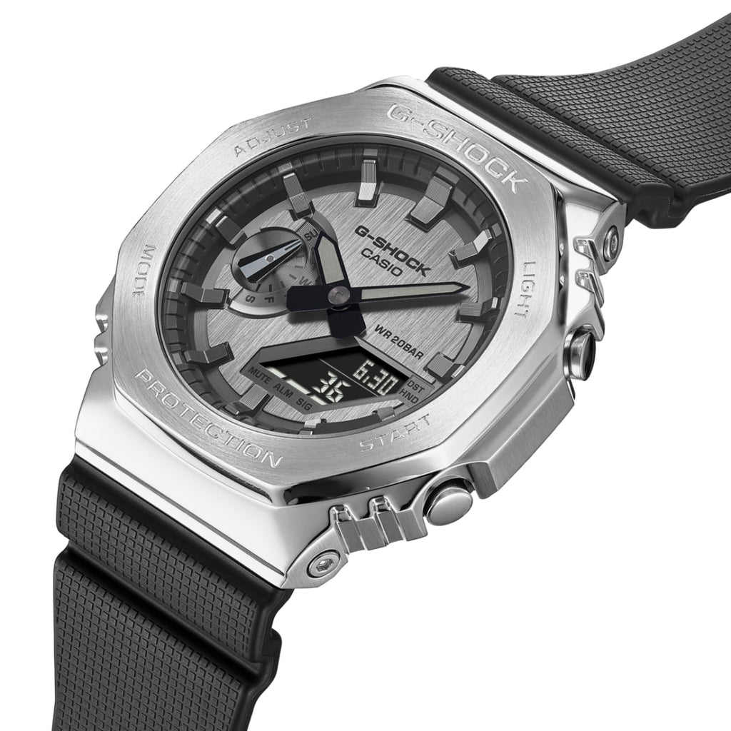 Tough Metal-Clad G-SHOCK Octagonal Watch: Analog-Digital, Shock-Resistant, 200M Water