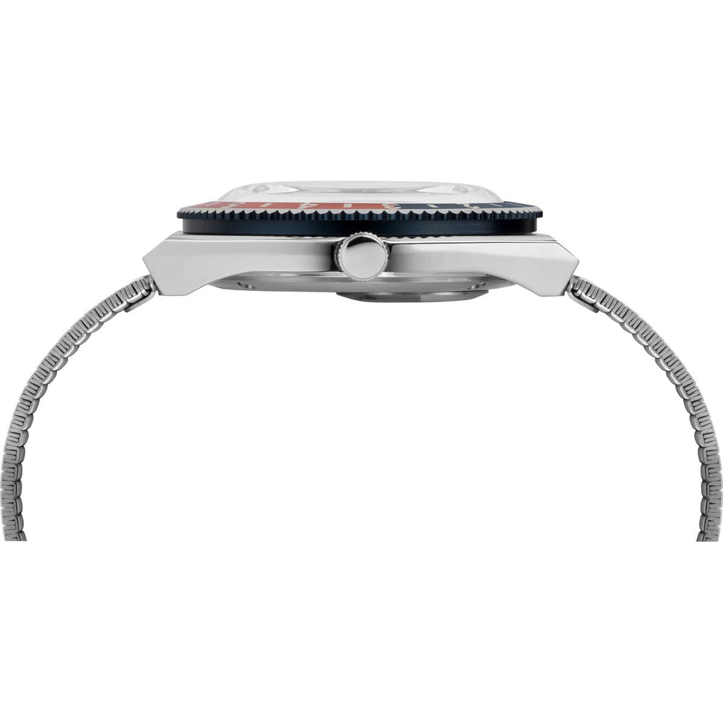 Q Timex Reissue 38mm Men's Quartz Diver-Inspired Stainless Steel Bracelet Watch