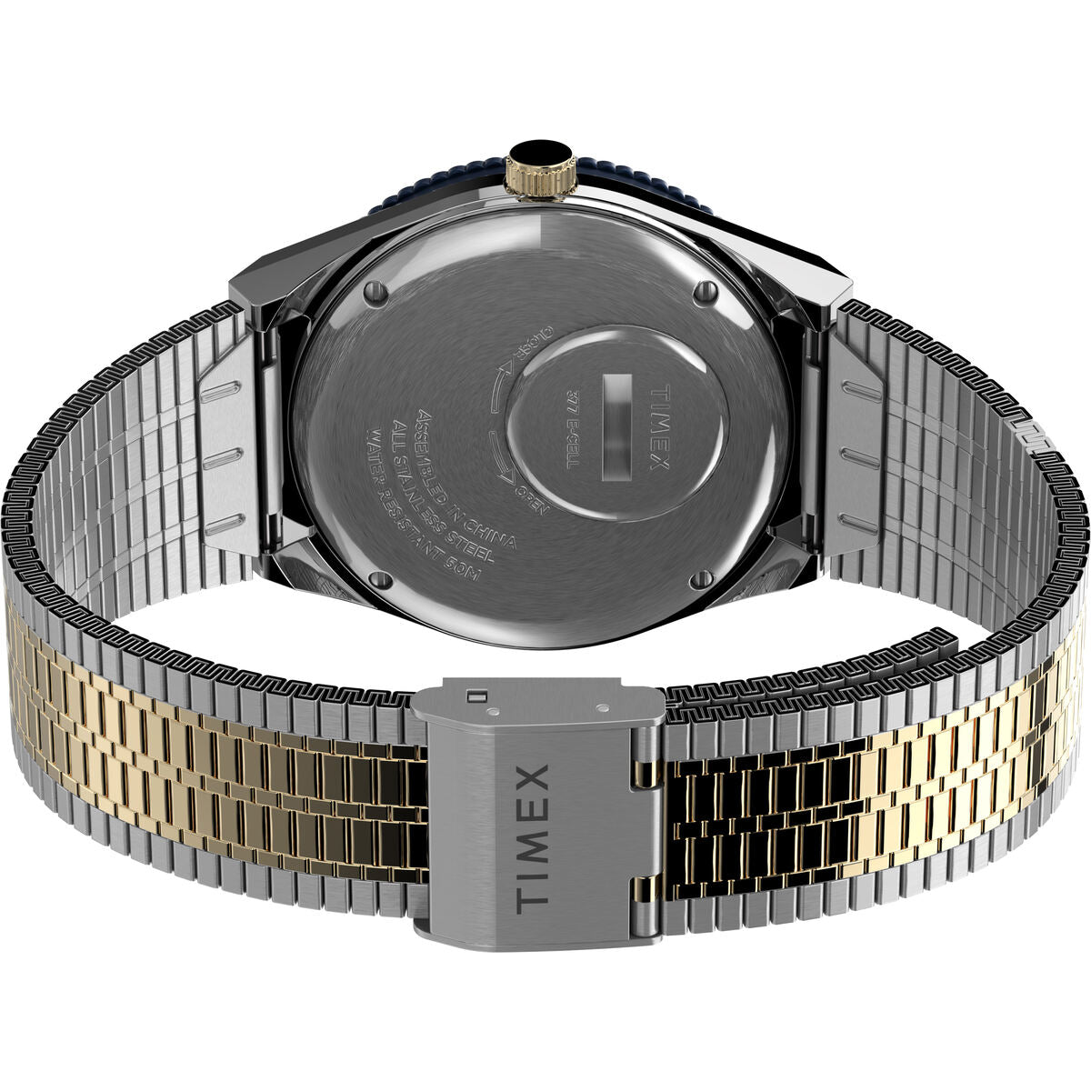 Q Timex Reissue Men's 38mm Blue Dial Quartz Watch with Stainless Steel Bracelet